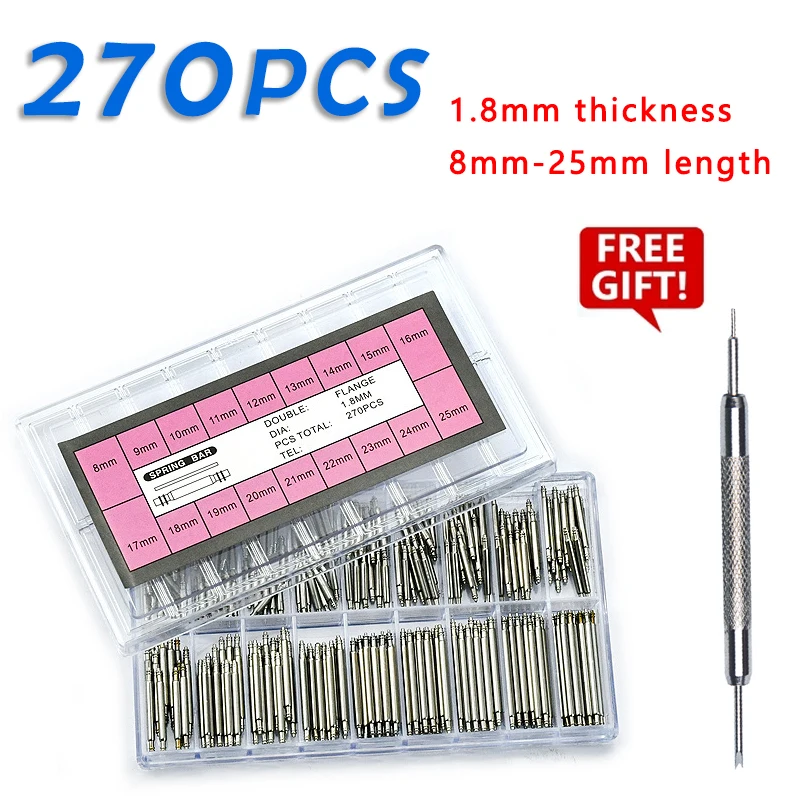 270 Buah/Set Batang Pegas Baja - Spring Bar Tool Set ulasan dan harga