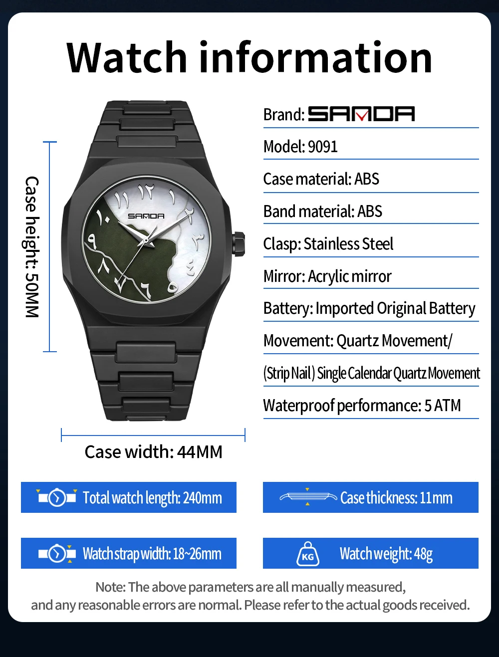 Jam Tangan Quartz SANDA Fashio - Rubber Strap Diver ulasan dan harga