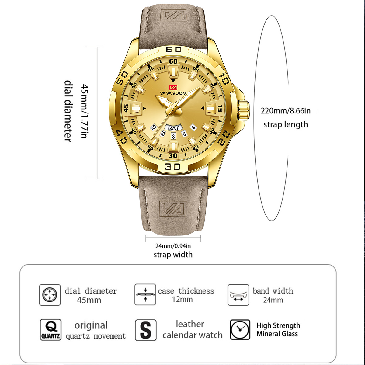 Jam Tangan Pria Tali Kulit Hit - Leather Watch Band Men ulasan dan harga